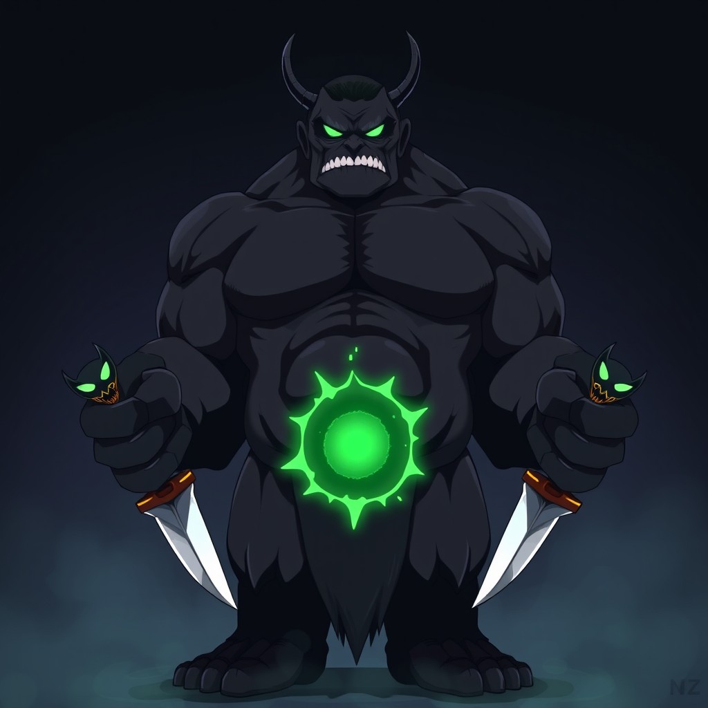 Umberous Friedman Moss, a towering figure at 6'8" and 300 pounds, embodies the essence of a Daidarabotchi, a fearsome Japanese Shadow Titan