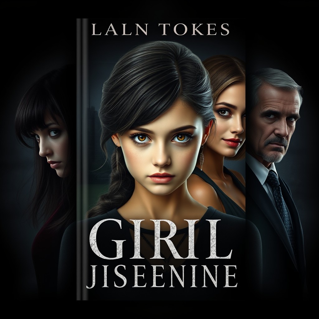 A captivating book cover design featuring a girl with three distinct personalities