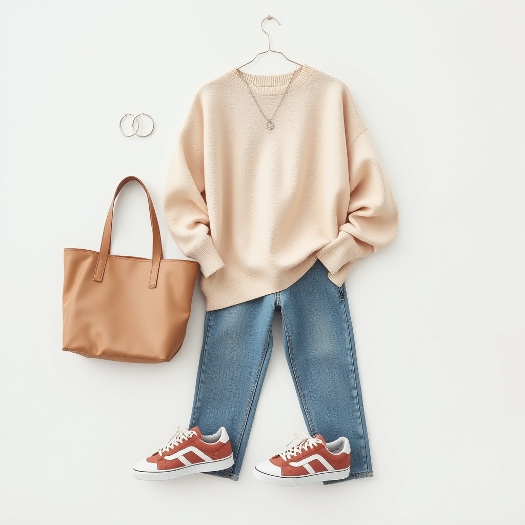 A high-quality aesthetic outfit presentation displayed on a plain white background