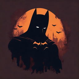 A haunting Batman logo, enveloped in eerie shadows and chilling horror-themed elements.