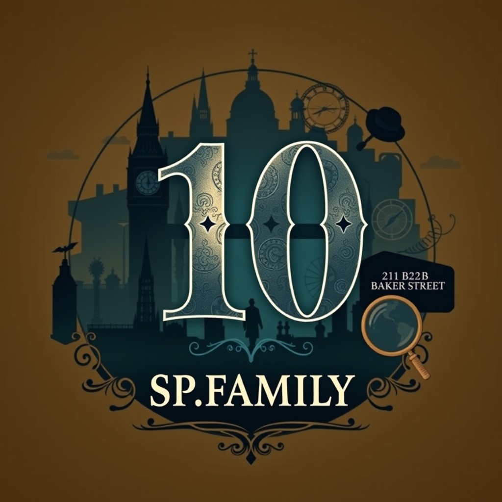 A visually captivating Sherlock Holmes themed design inspired by the Sherlock series