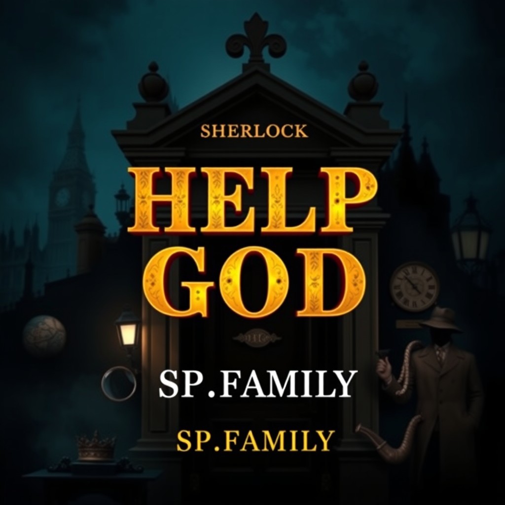 An intriguing Sherlock Holmes themed artwork inspired by the iconic Sherlock series