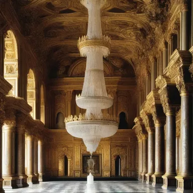 In the architecture and interior design of ancient palaces, ornate chandeliers were considered an appanage of the royal family.