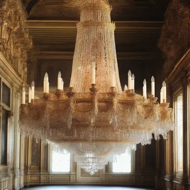 In the architecture and interior design of ancient palaces, ornate chandeliers were considered an appanage of the royal family.
