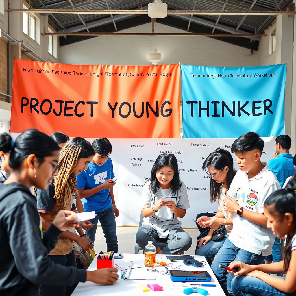 An inspiring and innovative community initiative called 'Project Young Thinker', aimed at empowering youth through creative and intellectual activities