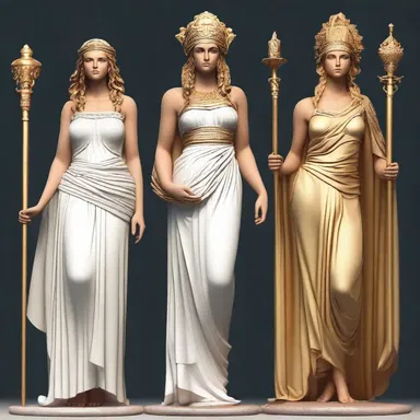 In Greek mythology, the gods and goddesses were often depicted wearing elaborate apparel.