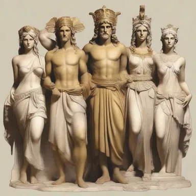 In Greek mythology, the gods and goddesses were often depicted wearing elaborate apparel.