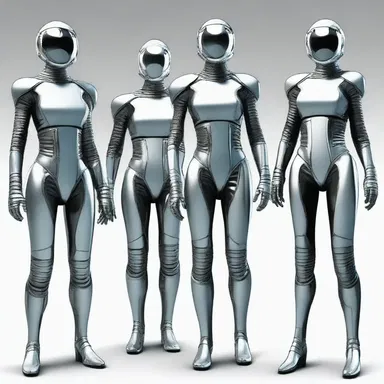 In the science fiction novel, the characters wore futuristic apparel made of advanced materials.