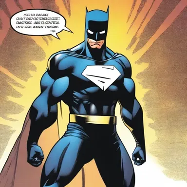 In the comics, the superhero character was always appareled in a sleek, black costume.