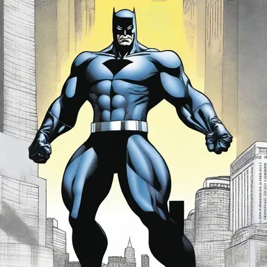 In the comics, the superhero character was always appareled in a sleek, black costume.