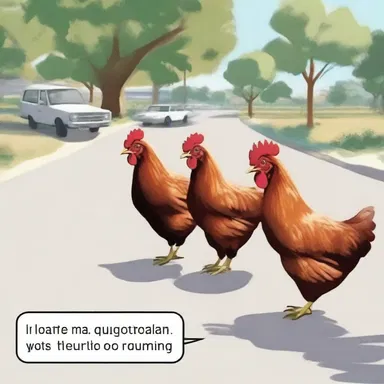 joke": "I heard a funny joke today. Apparently, chickens cross the road because they want to show their sense of humor.