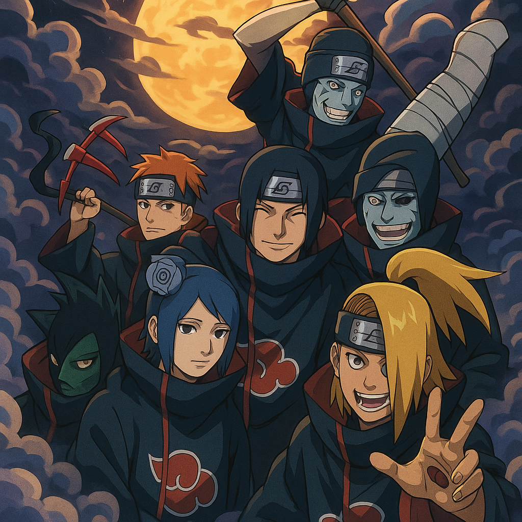 Dynamic Akatsuki Ninjas from Naruto - Epic AI Artwork