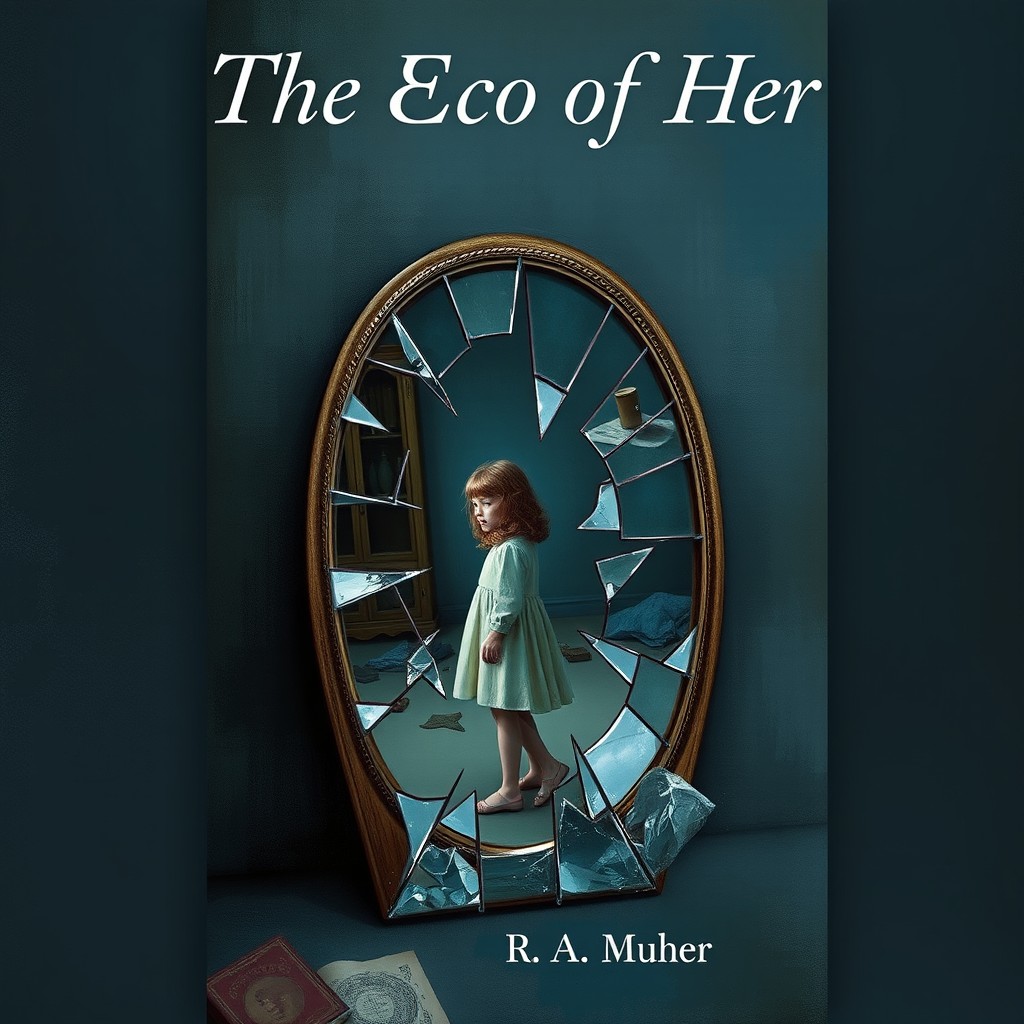 A realistic book cover for the title “The Echo of Her
