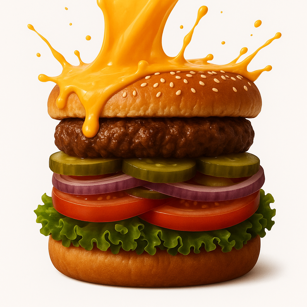Indulge in a Hyper-Realistic Burger Experience