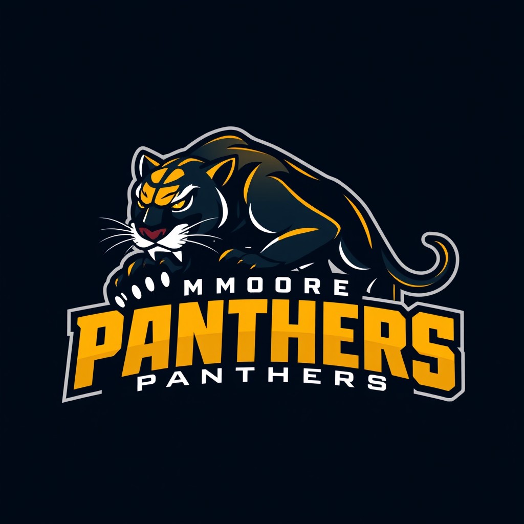 A dynamic and bold logo for the Morobe Panthers, showcasing a fierce panther as the central figure