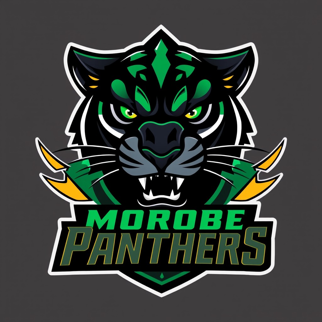 A dynamic and fierce logo for the 'Morobe Panthers'