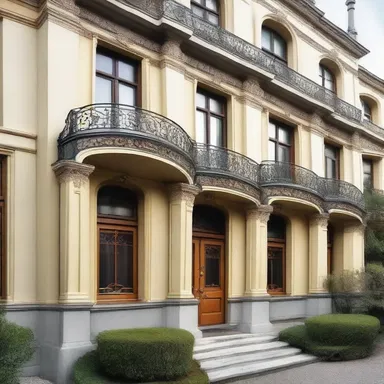 The appellation 'Art Nouveau' is often associated with the architectural and interior design movements of the late 19th and early 20th centuries.