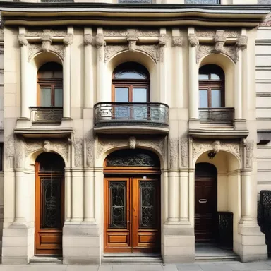 The appellation 'Art Nouveau' is often associated with the architectural and interior design movements of the late 19th and early 20th centuries.