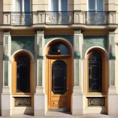 The appellation 'Art Nouveau' is often associated with the architectural and interior design movements of the late 19th and early 20th centuries.
