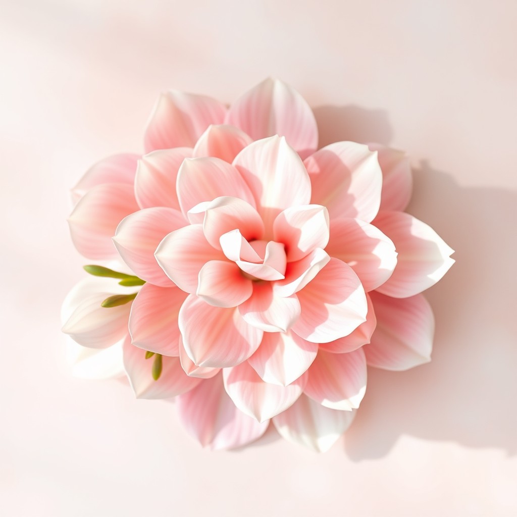 A beautiful, delicate rendering of a floral arrangement, showcasing soft colors like pale pinks and whites