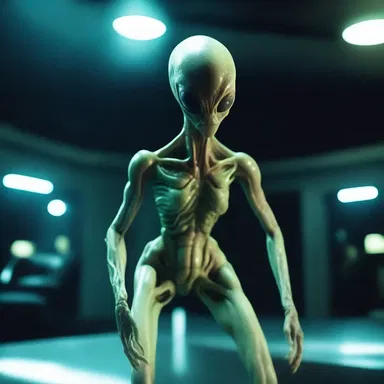 In the cinema, I watched a sci-fi movie about an alien creature with multiple appendaged arms.