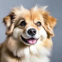 A high-resolution photograph capturing a fluffy dog in all its glory