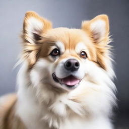 A high-resolution photograph capturing a fluffy dog in all its glory