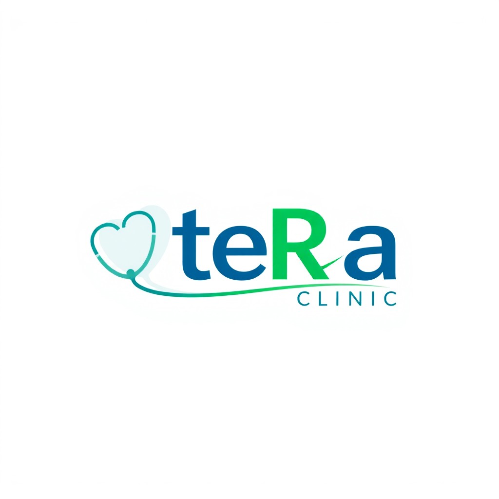 A modern and professional logo design for a medical clinic named 'SteRa'