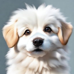 An adorable high-quality image of a fluffy dog