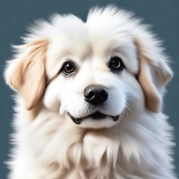 An adorable high-quality image of a fluffy dog