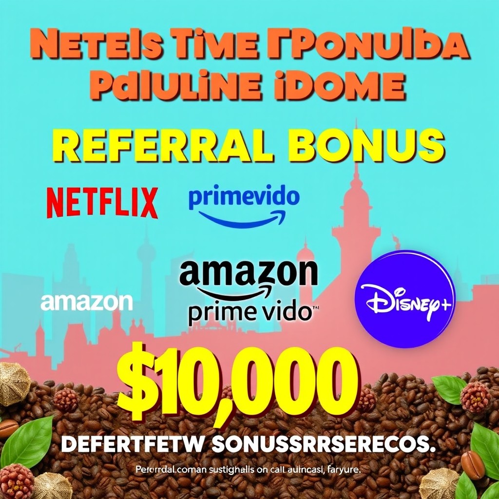 An advertisement for streaming platforms popular in Colombia, such as Netflix, Amazon Prime Video, and Disney+