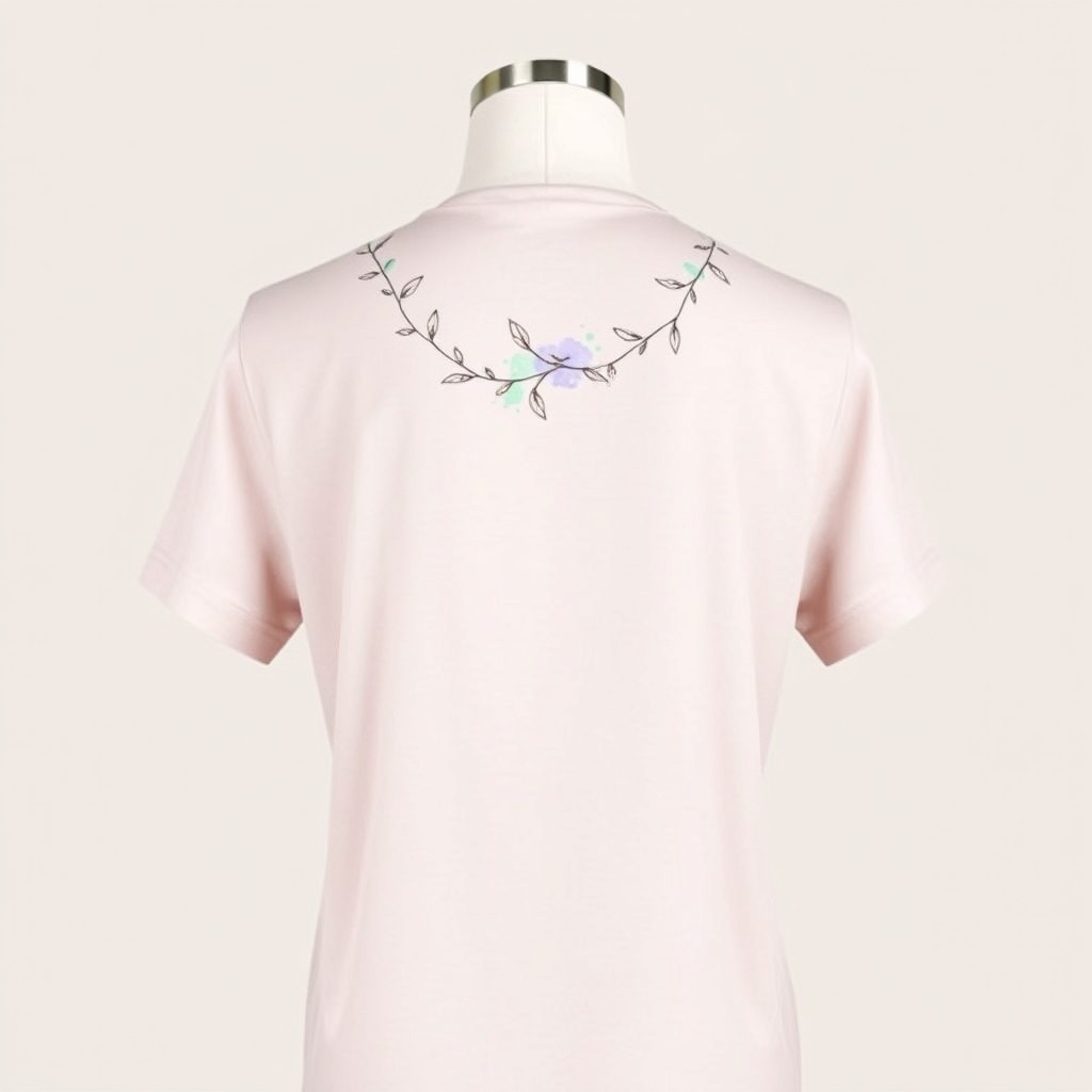 A sophisticated and elegant t-shirt design featuring a minimalist aesthetic