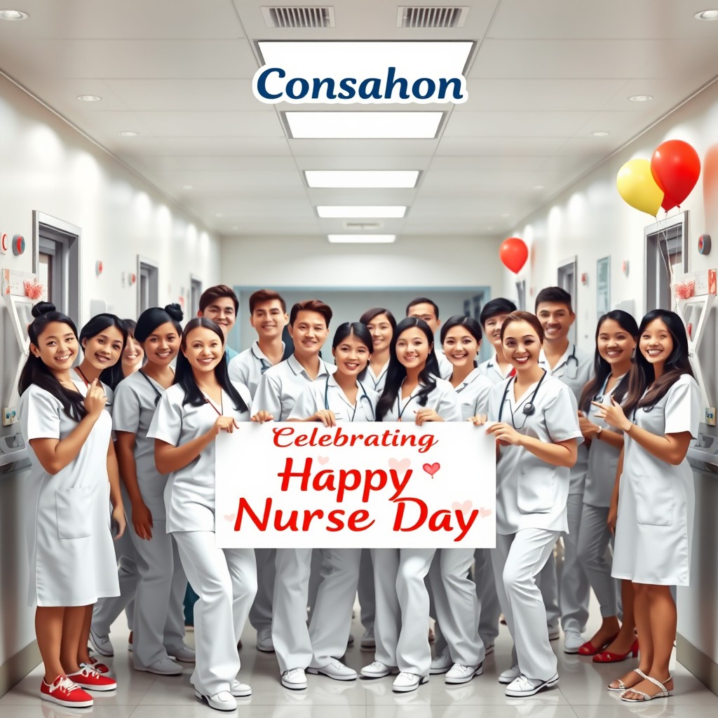 A 3D-rendered hospital interior that prominently features the name 'Consahon' at the top