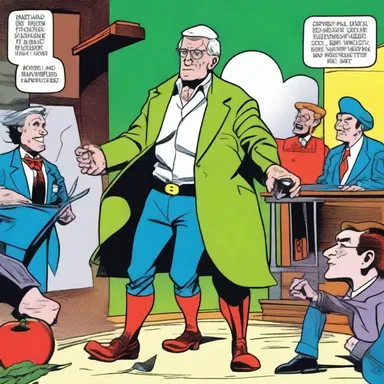 The comic book depicted the apple polisher as a sycophantic character constantly trying to gain favor from those in power.