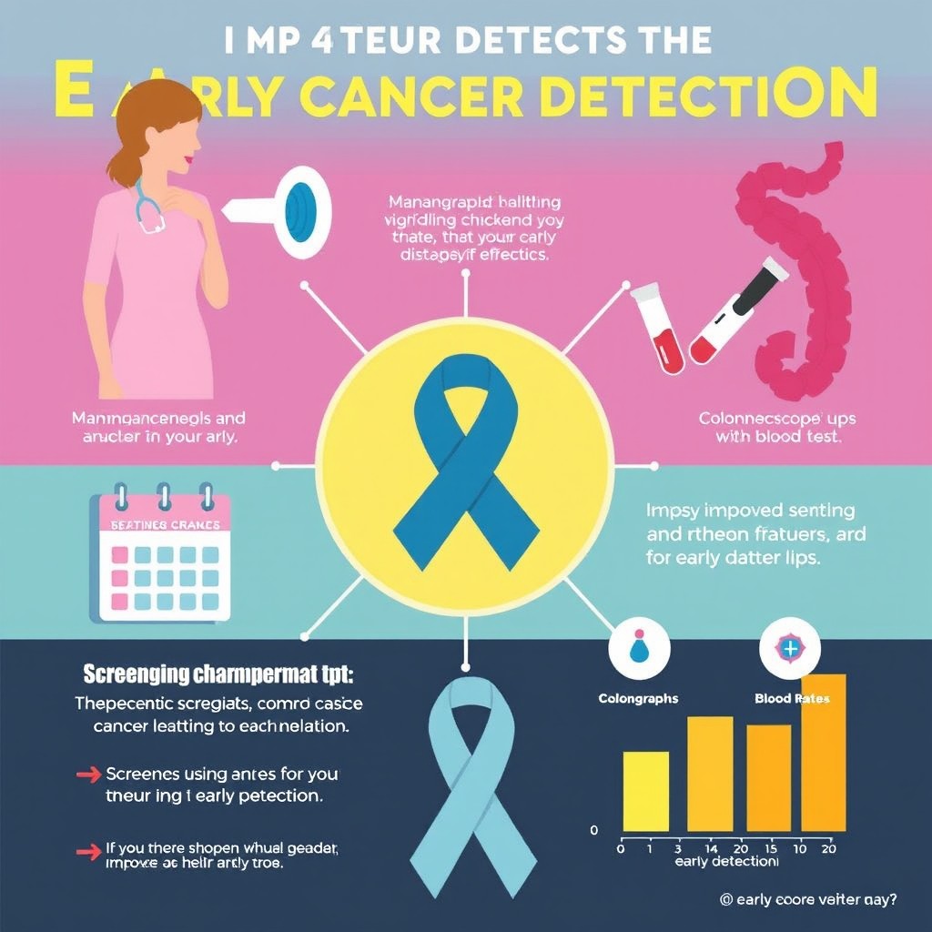 An impactful and educational image illustrating the importance of early cancer detection