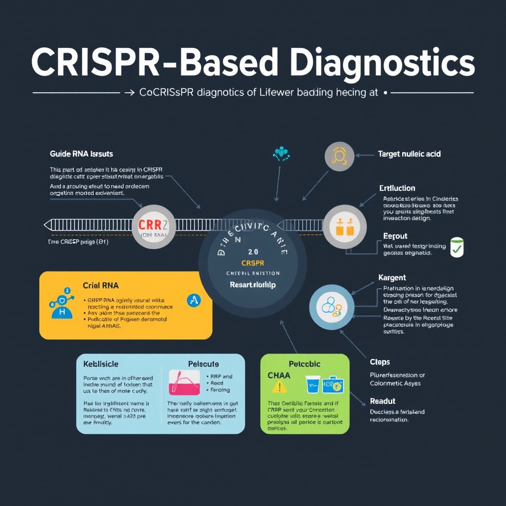 An informative infographic diagram showcasing CRISPR-Based Diagnostics techniques