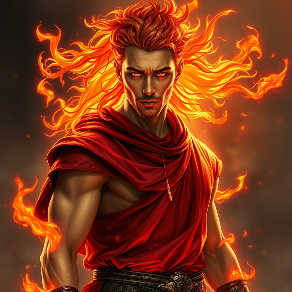 Icaris is a figure full of power and intensity