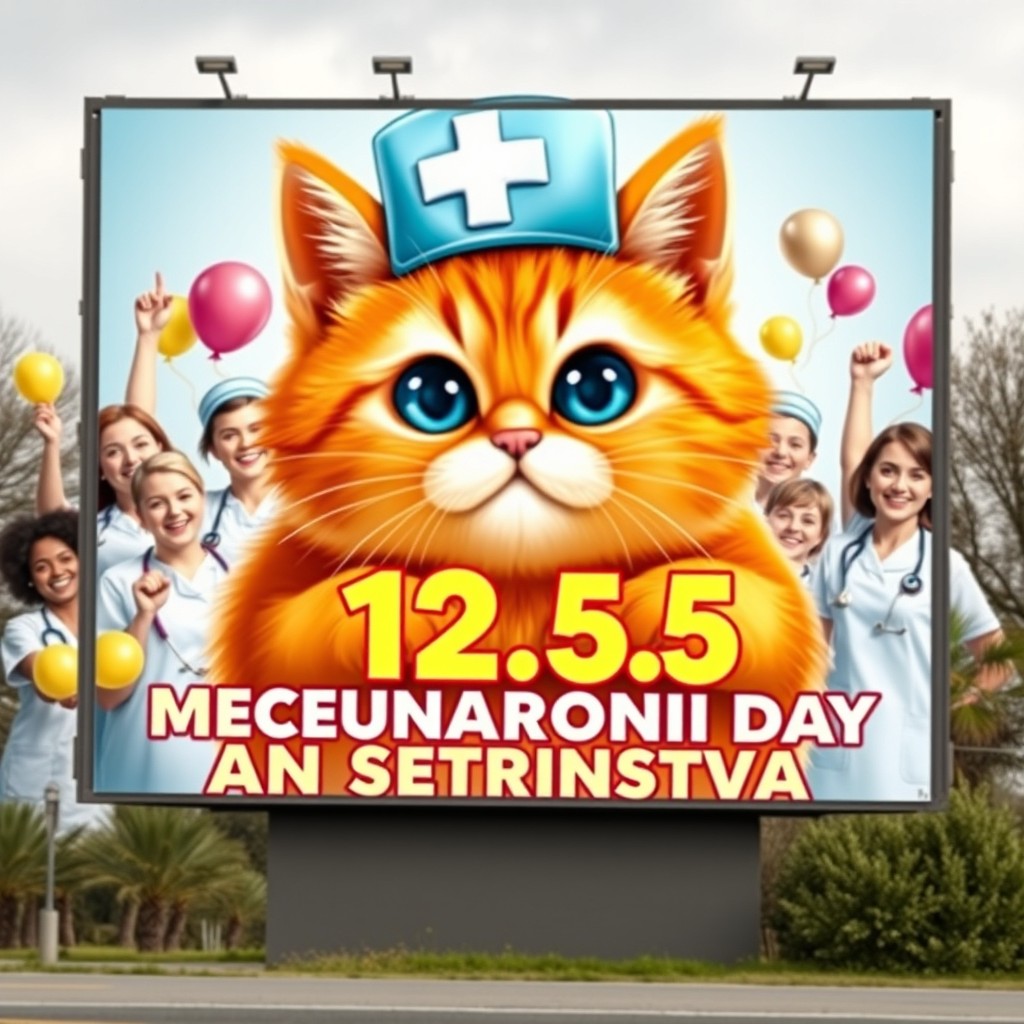 A large billboard celebration for the International Nurses Day on May 12th