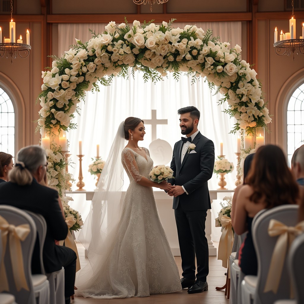 A beautiful Orthodox matrimony photo capturing the essence of a traditional wedding