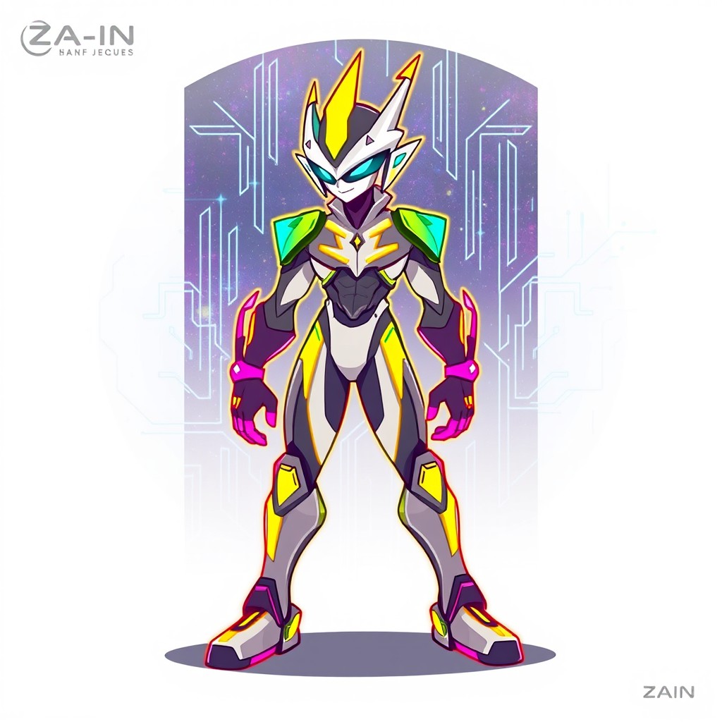 A unique character design inspired by the word "Zain"