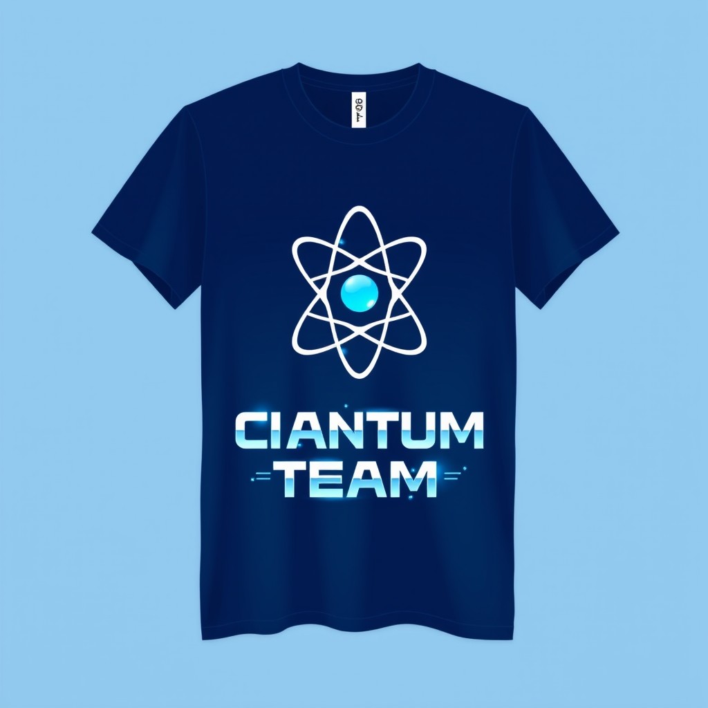 A dark blue T-shirt featuring a gradient that smoothly transitions to light blue