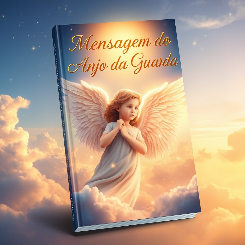 Design a captivating book cover for "Mensagem do Anjo da Guarda"
