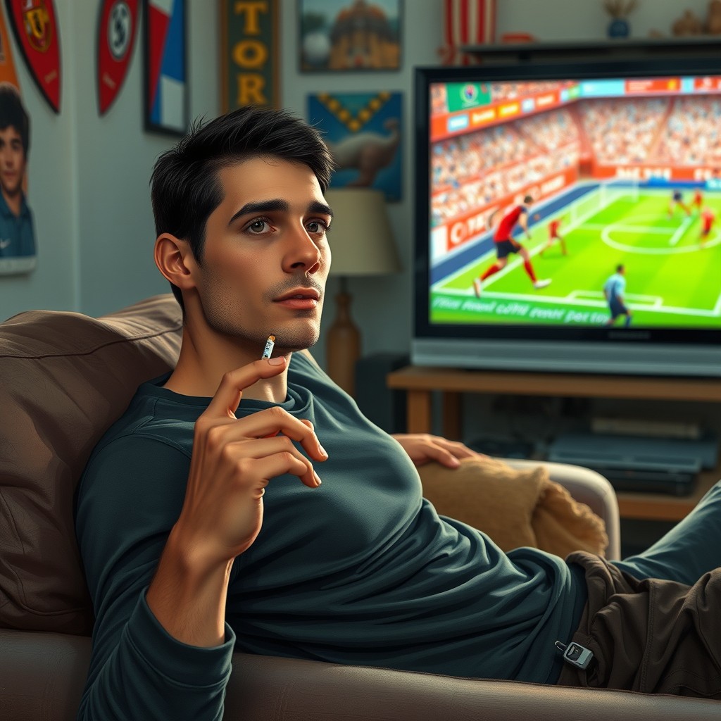 A realistic portrait of a young man named Gianluca, affectionately called Gianni by friends