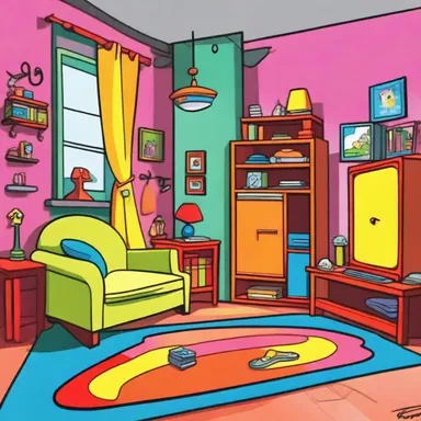 The director appointed a new set designer to furnish the cartoons with vibrant colors.