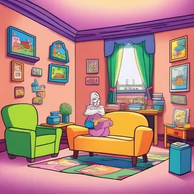The director appointed a new set designer to furnish the cartoons with vibrant colors.