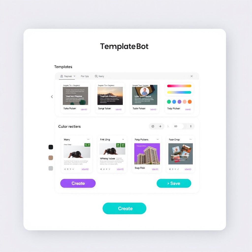A user interface screen designed for a template bot