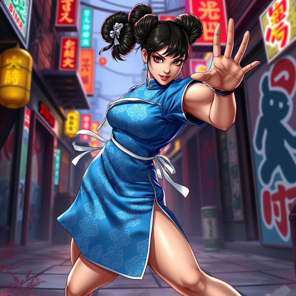 Chun-Li: Emblem of Strength and Agility in Urban Battle