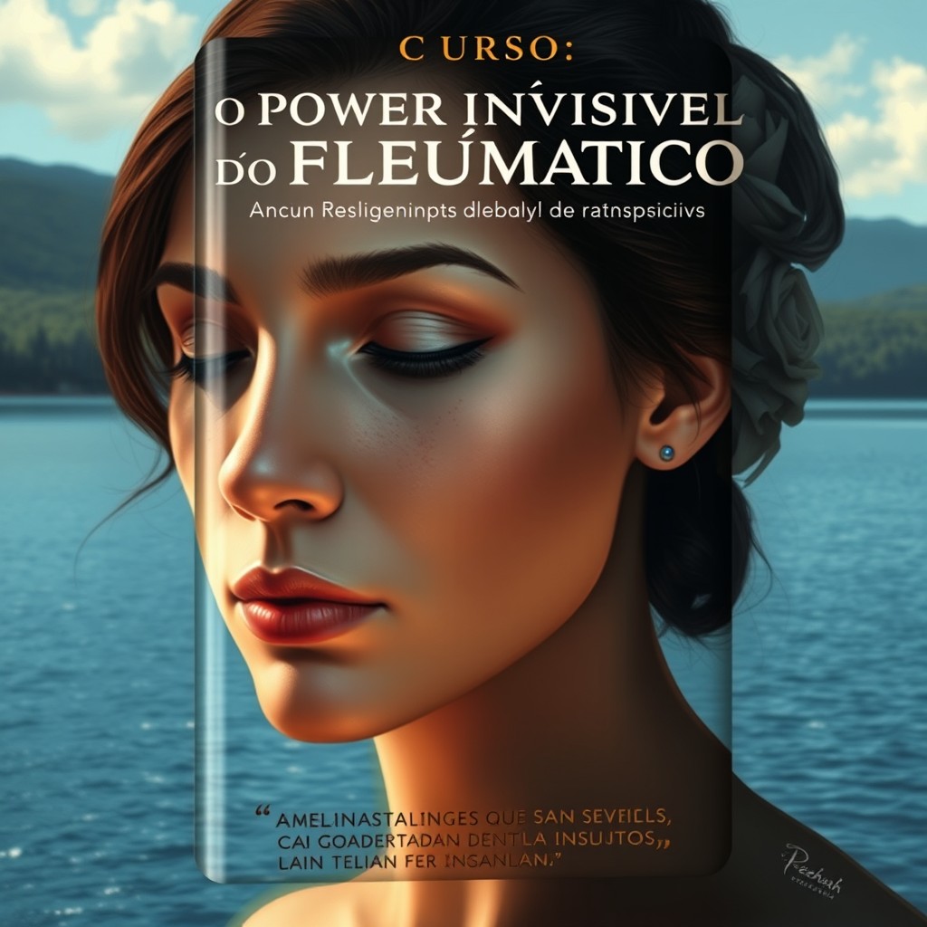 Capa de livro com o título em destaque: "Curso: O Poder Invisível do Fleumático" e subtítulo "Melancólicos: Gênios Sensíveis ou Exageradamente Introspectivos?"
