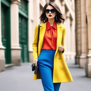 In the fashion industry, the apposable style of wearing contrasting colors has become trendy.
