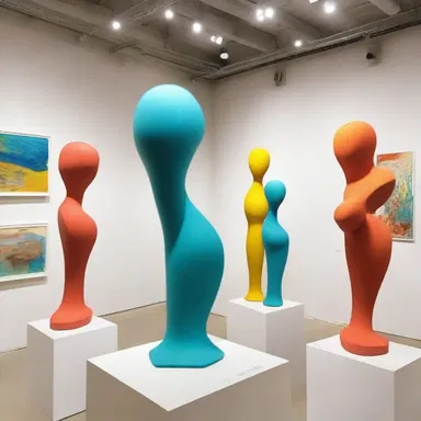 The art exhibit showcased sculptures in an apposable arrangement, each complementing the other in terms of color and form.